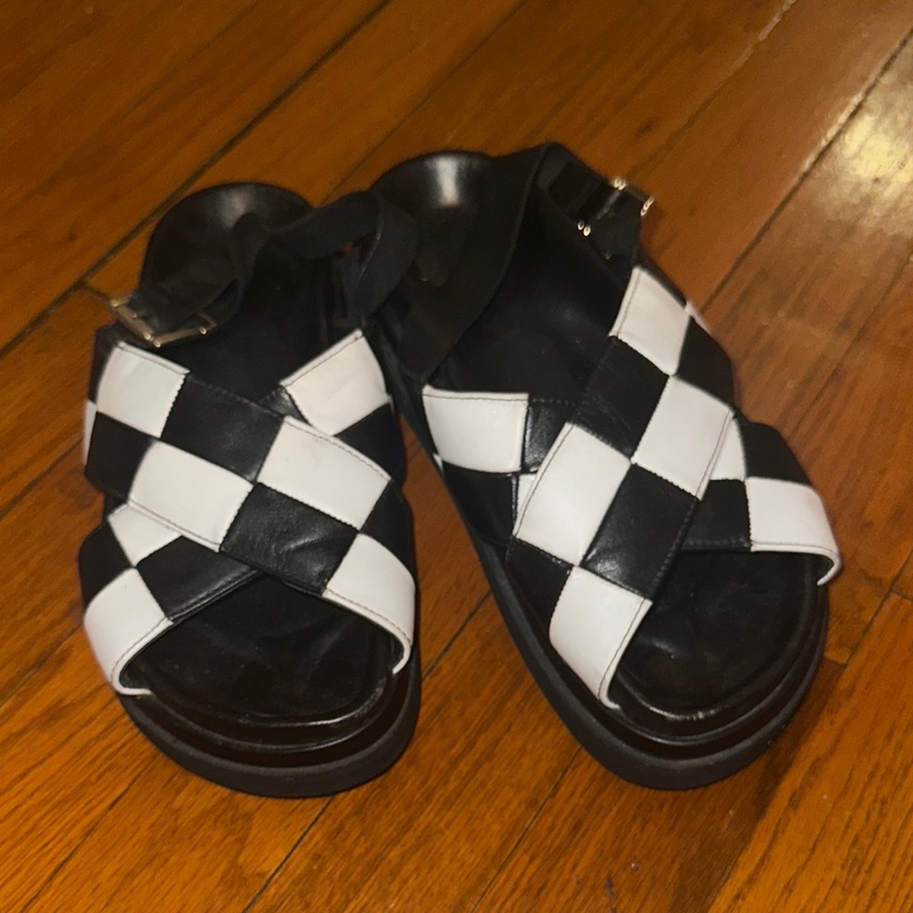 Alohas Marshmallow Checkered Sandals